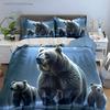 Bear Family Figurine Set Multiple Sizes Kid's And Adults' Bedroom Exquisite 3PC Bedding Set, Gift