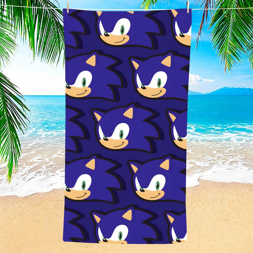 Game S-Sonic Soft Pool Gift For Travel Gym Shower Camping Quick Dry Sports Large Beach Towels