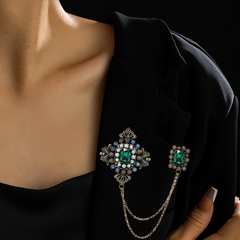 1PC Pin Tassel Brooch Jewelry Fashion Scarf Buckle Chain Brooch Brooch Suit Brooch Clothing Accessories Shining Multicolor