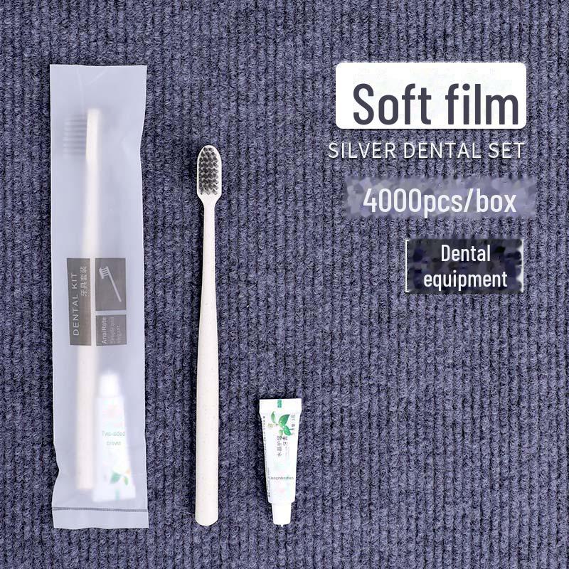 

Одноразовая зубная щетка с мягкой щетиной и зубной пастой для туалетных принадлежностей для отелей и гостевых домов