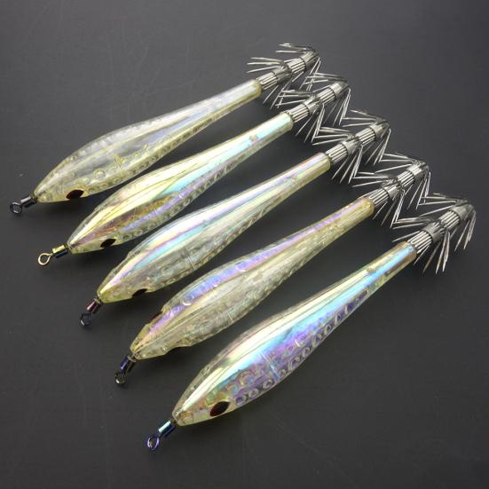 5 szt. 10 cm świecący haczyk na kalmary mątwy wędkarstwo twarde przynęty jigowe przynęty