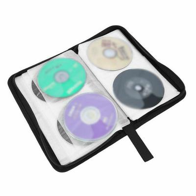 Pouzdro na CD/DVD disky Kabelka Kapacita 80 ks Oboustranné Pouzdro na úložné obaly na CD DVD Prachotěsné Zipové Album Peněženka Organizér
