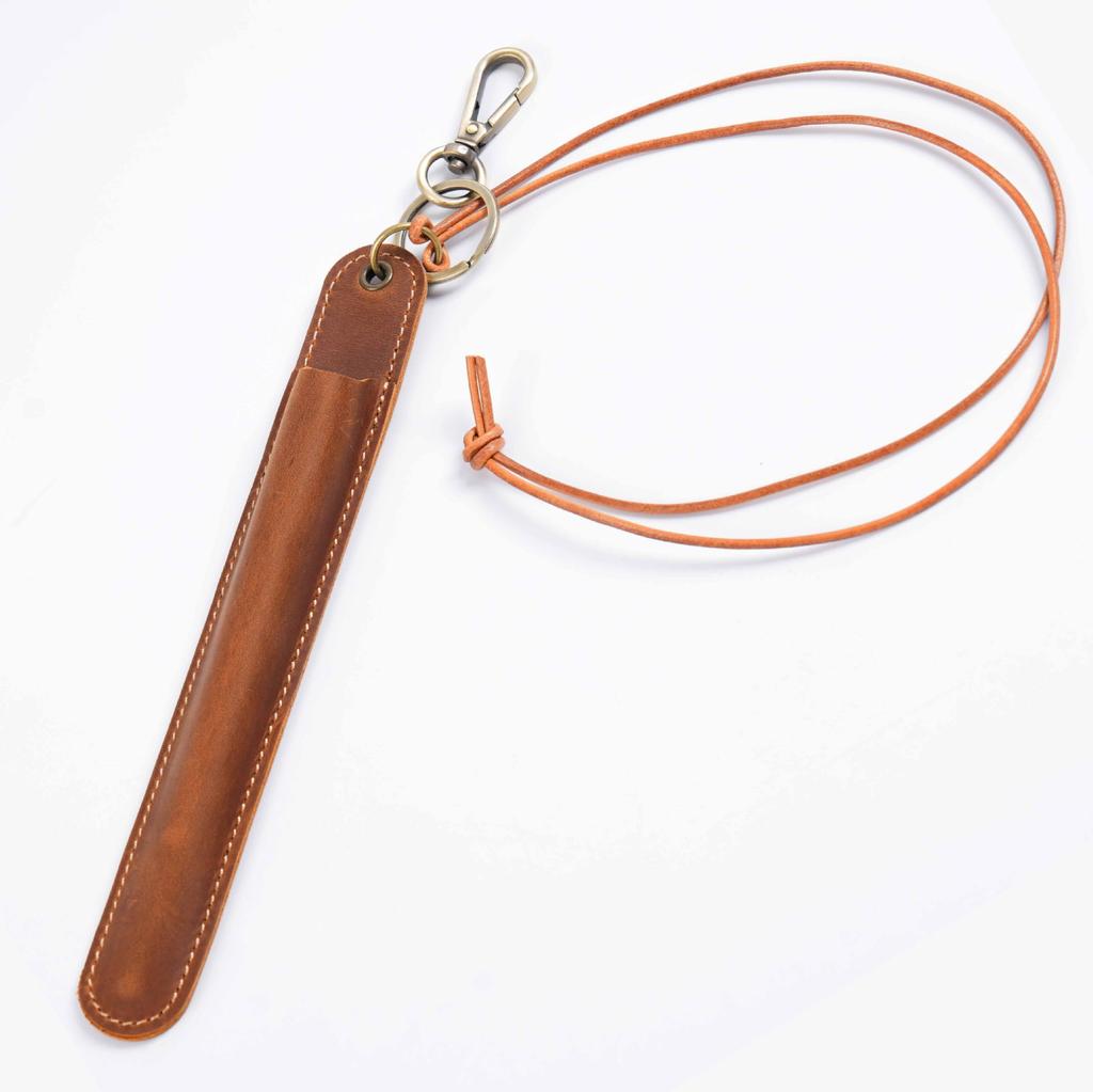 2026 Neck Pen Cover Cowhide Pen Protective Cover Single Pen Storage Pencil Case Retro Leather Cover