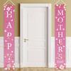 Mother's Day Couplet Banner Mother Flowers Hearts 1 Pair Polyester 180x30cm Indoor Outdoor Decor