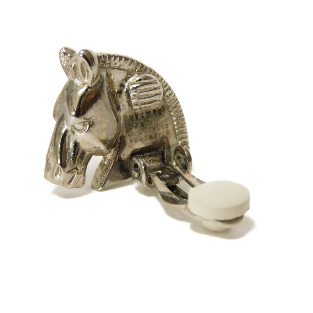 Used 9212 Cheval Clip 7982 Horse Metal Silver Women's from Japan AUTHENTIC