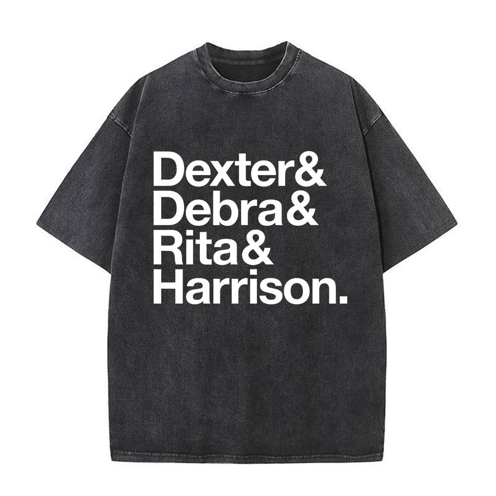 Tv Play Washed Vintage Dexter Morgan Graphic Tshirts Mens Women Clothing Casual Short Sleeve T Shirts Fashion Gothic Tshirt