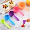 Buntes PP-Kunststoff Messbecher- & Löffelset für Küche, Backen & Kaffee