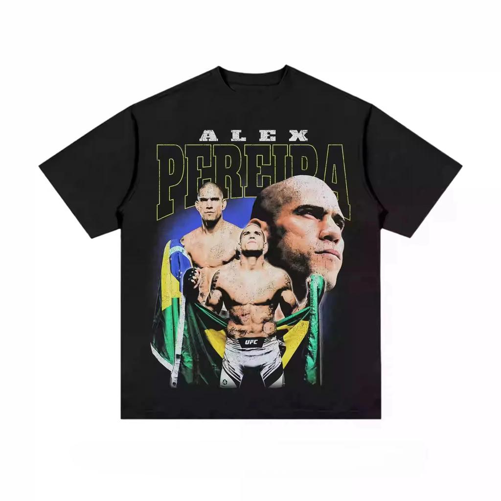 New Retro Trend Portrait Classic Ufc Star Print Women‘s Men's T-shirt Oversized Cotton Fashion Y2K Top Summer Short Sleeve Clothing Tee