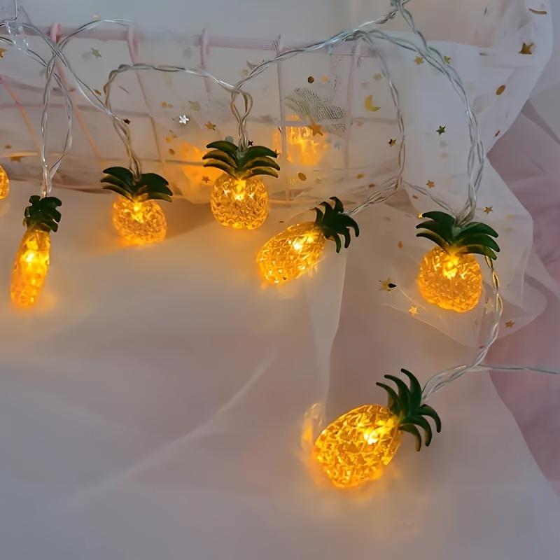 LED Pineapple String Lights, Party, Birthday, Bedroom, Yard Decoration Lights, Outdoor Hawaii Gift Decoration Lights (Battery Powered)