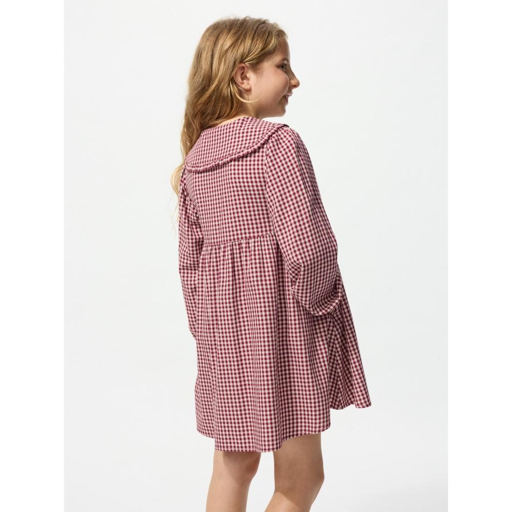 Uniqlo Girls Check Dress  Long Sleeve 