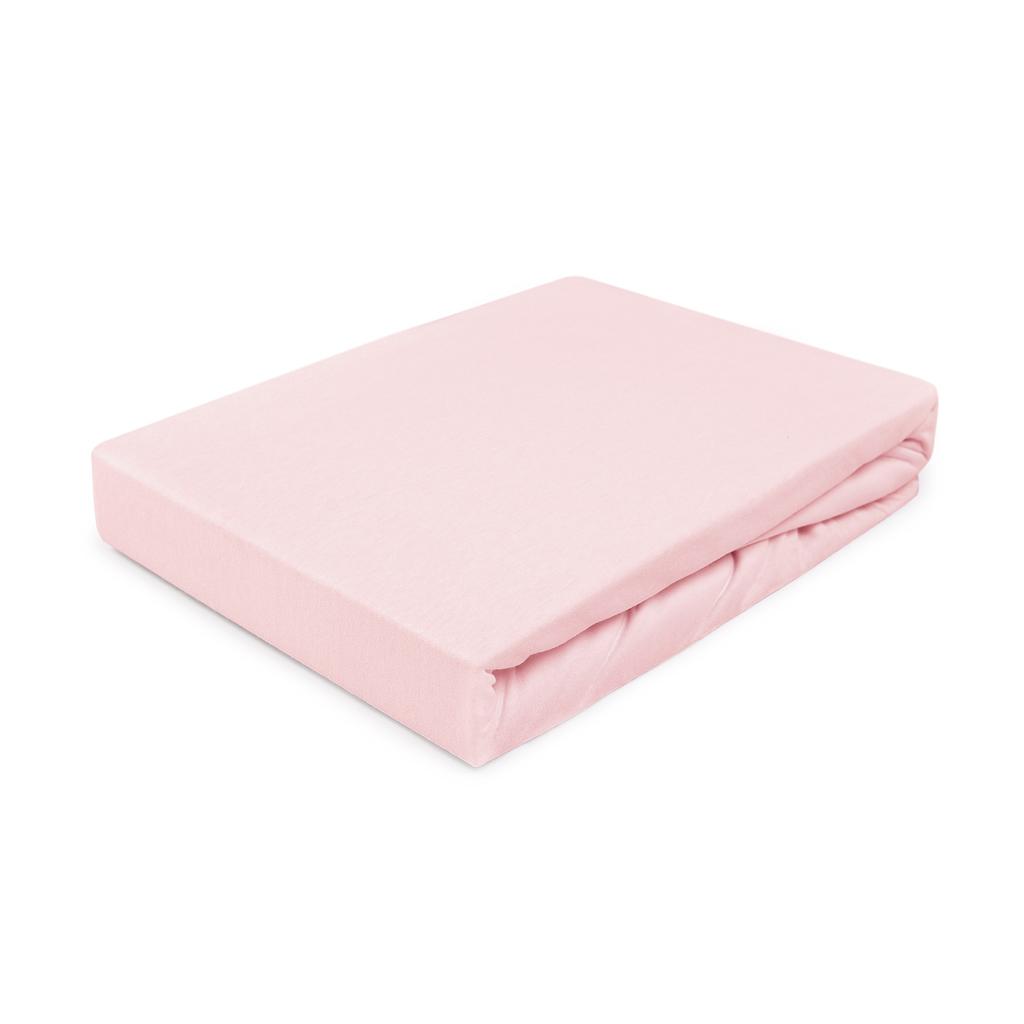 Cotton Fitted Sheet 60x120 Jersey 100% COTTON Powder Pink
