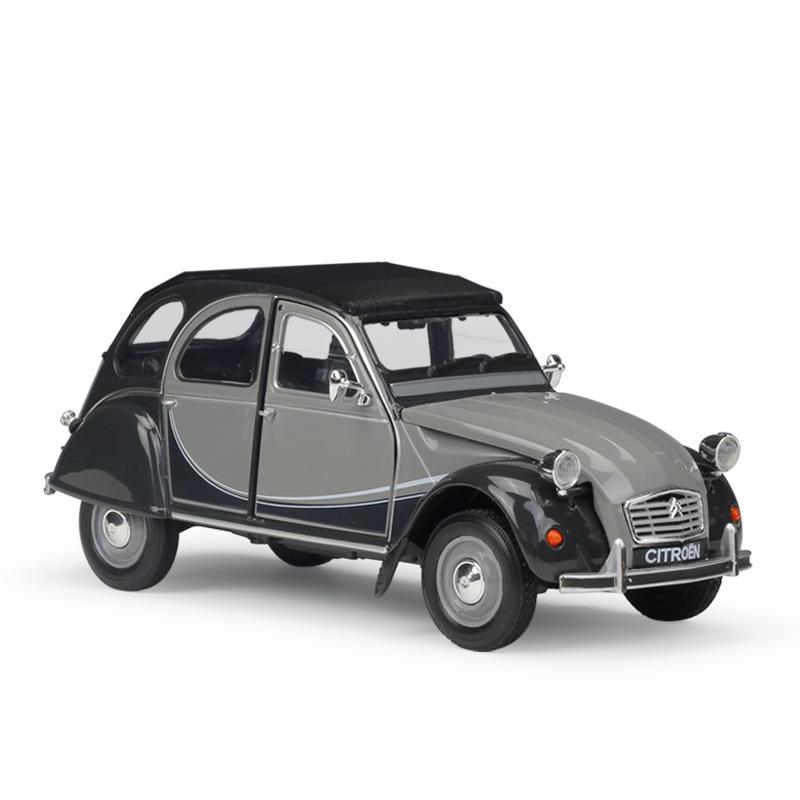 1/24 Scale WELLY Model Car Diecast  Dongfeng CITROEN 2CV 6 Charleston Classic Alloy Car Toy Vehicle Metal Toy Car for Kids Gift Collection