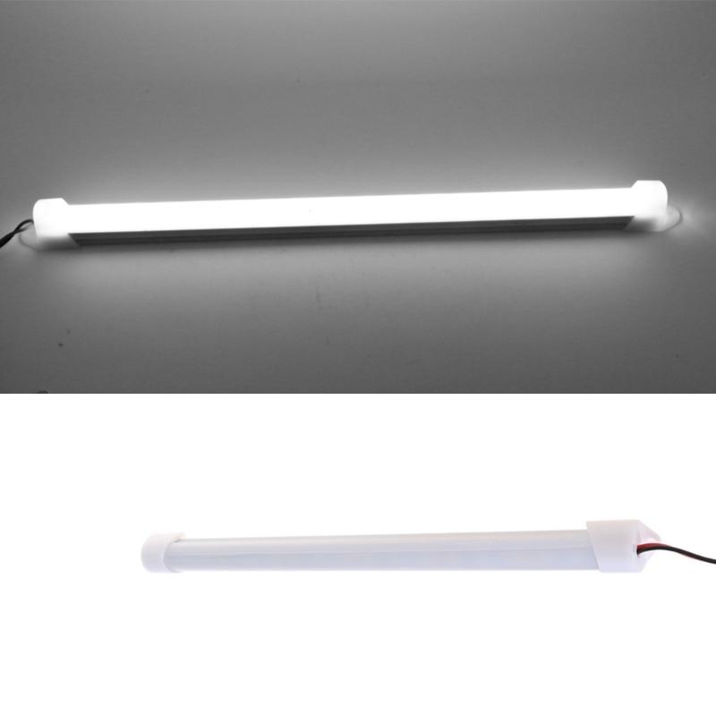 12V SMD5630 LED Interior Light Tube Strips Lamp Replacement Truck Campers Ship Reading Lamp With Alligator Clip Wire