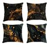 Gold marble pattern pillowcase, pillowcase ultra-soft polyester material living room sofa back car pillowcase decoration