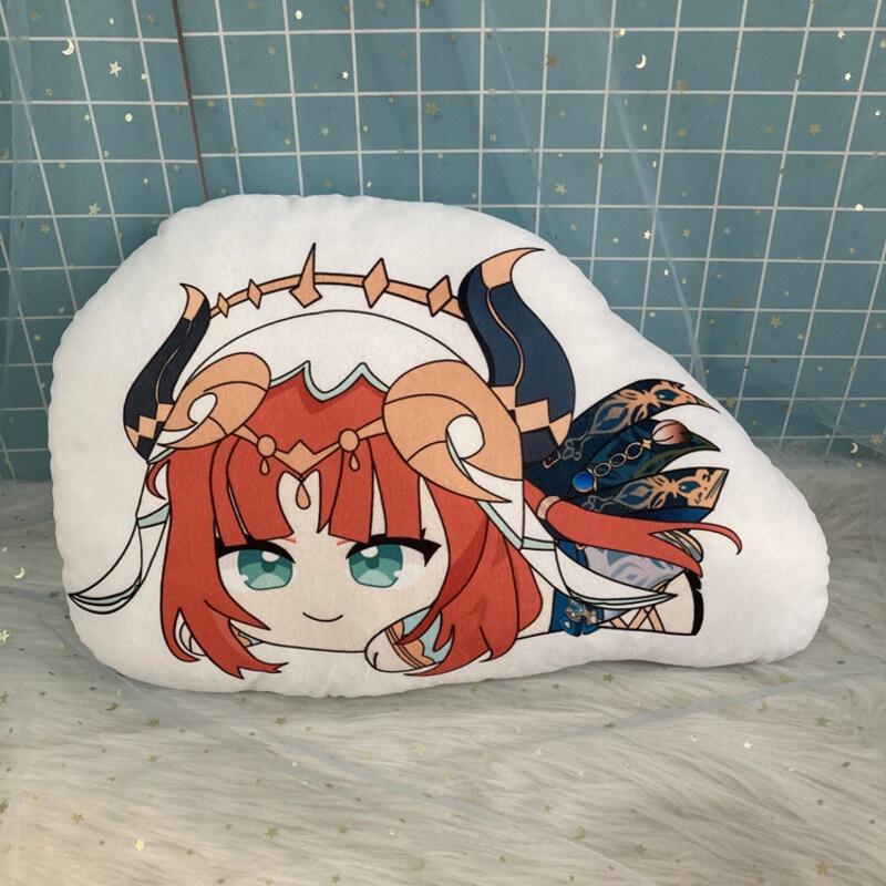 Cute Genshin Impact Zhongli Nilou Sucrose Sleepy Plush Doll Cushion Pillow Xmas Gift