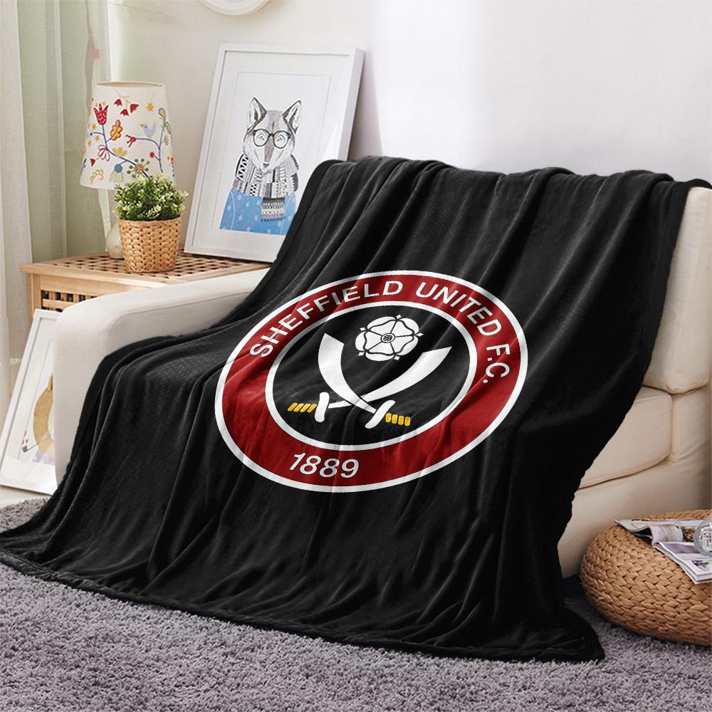 Sheffield United Football Club Flannel Blanket, High Quality Comfortable for All Seasons, Home Decor, Warmth and Comfort