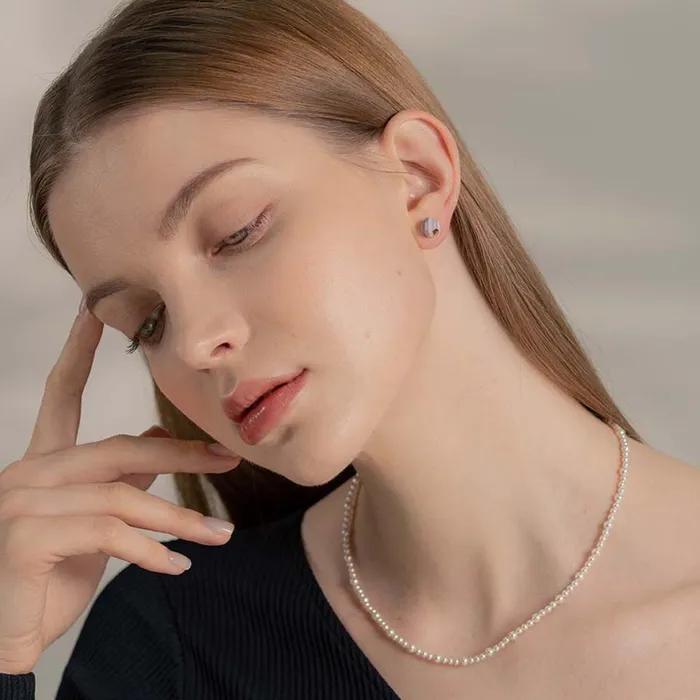 Stratigraphic Two-Way Ceramic Pearl Earrings (LP)