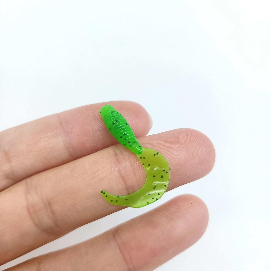DUODUOYU 10PCS Small Soft Lure 28mm/35mm Artificial Swimbait Jig Silicone Single Tail Pesca Artificial Fishing Lures