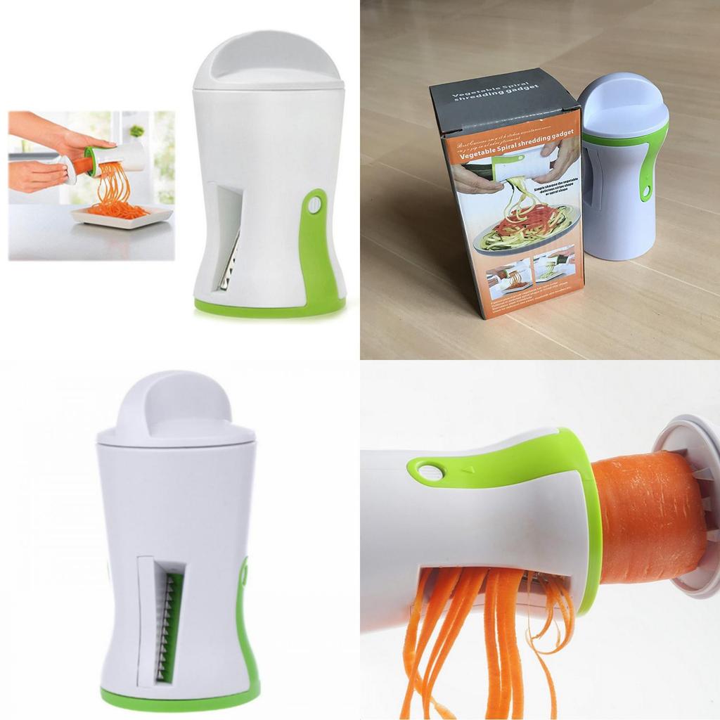 Premium Groentespiraalsnijder en Fruit Snijder met Scherpe Roestvrijstalen Messen