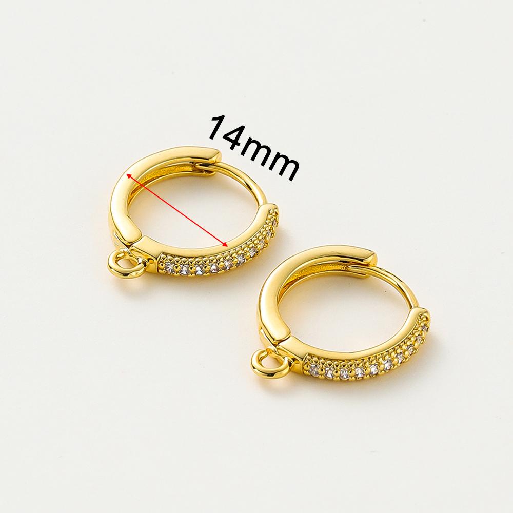 14K 18K Gold Plated Round Circle Gold Plated Hoop Earrings For Women Korean Fashion Ring Earrings Jewelry Accessories