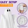 Décoration d'Halloween à suspendre - AIMOONSA - Fantôme suspendu - 119 cm - LED blanche chaude - Plastique et tissu