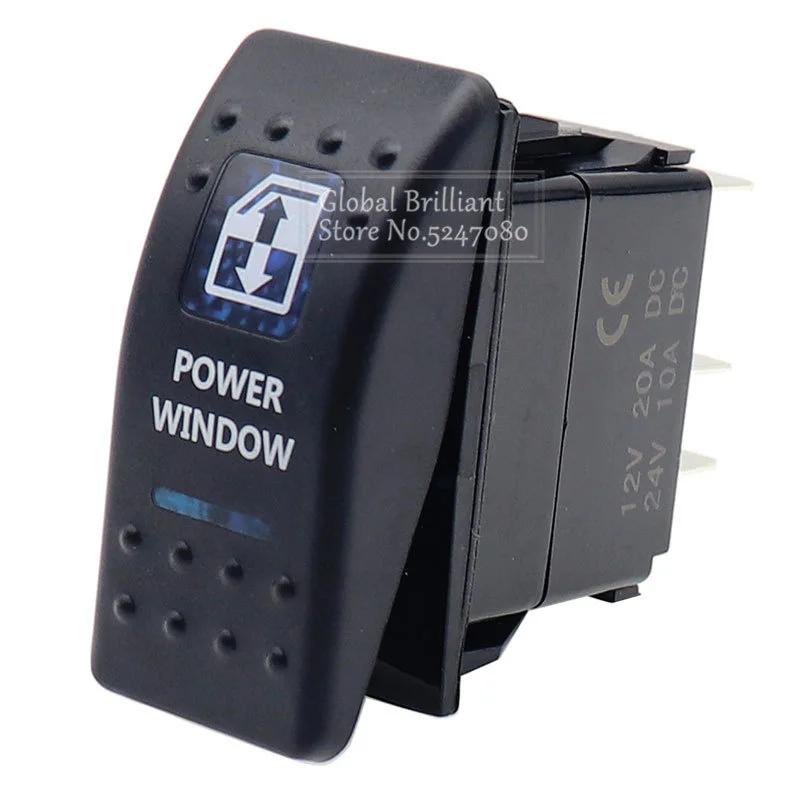 

1 шт. 5-контактный автомобильный лодочный караван клавишный переключатель водонепроницаемый 12 В/24 В клавишный переключатель двойной синий светодиодный светильник