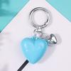 Keychain Pendant Metal Spring Buckle Smooth Open Close Mini Glossy Resin Heart Charm Key Chain Keys Bags Car