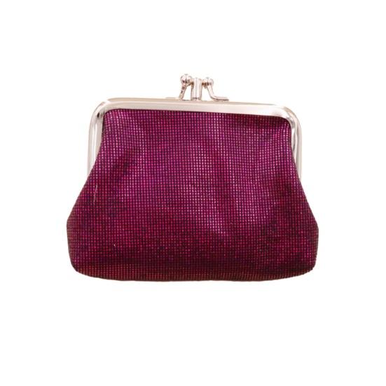Vintage Glitter Mini Coin Purse, Portable Kiss Lock Closure Change Pouch, Double-layer Coin Wallet for Cards, Jewelry, Cash, Keys