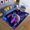 Colorful turtle in space Print Carpet Rug for Living Room Bedroom Sofa Doormat Home Decor Non-slip Floor Mat