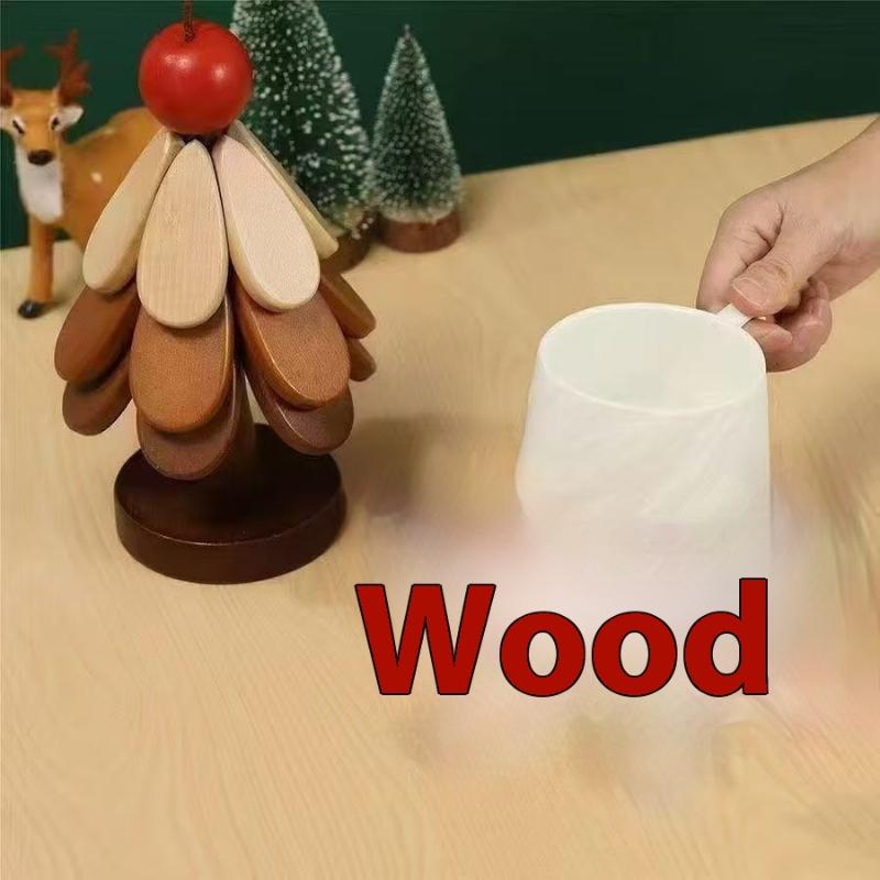 Tree Insulation Mat Solid Wood Dining Table Anti Scalding Mat Pot Mat Festival Gift Creative And Personalized Home Decoration