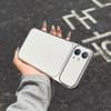 Electroplated Bumper Leather Case for Vivo Y75 5G Y55 Y30 Full Big Window Camera Protector Cover