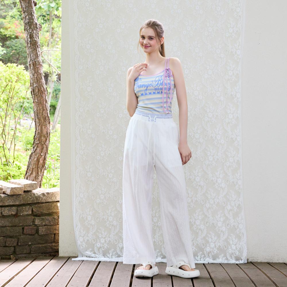 Egoiseuteu [Blue Label] Lace Elastic Waist Wide Pants Es2Opt14