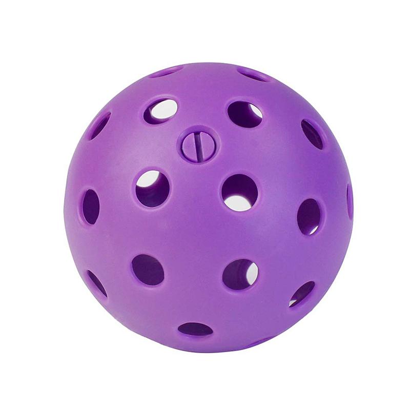 

74 мм 40 отверстий Светящийся Пиклбол Прочный Разноцветный Эластичный Для Пожилых Теннис Светящийся в Темноте ПЭ Мяч Для Помещений Уличный фиолетовый