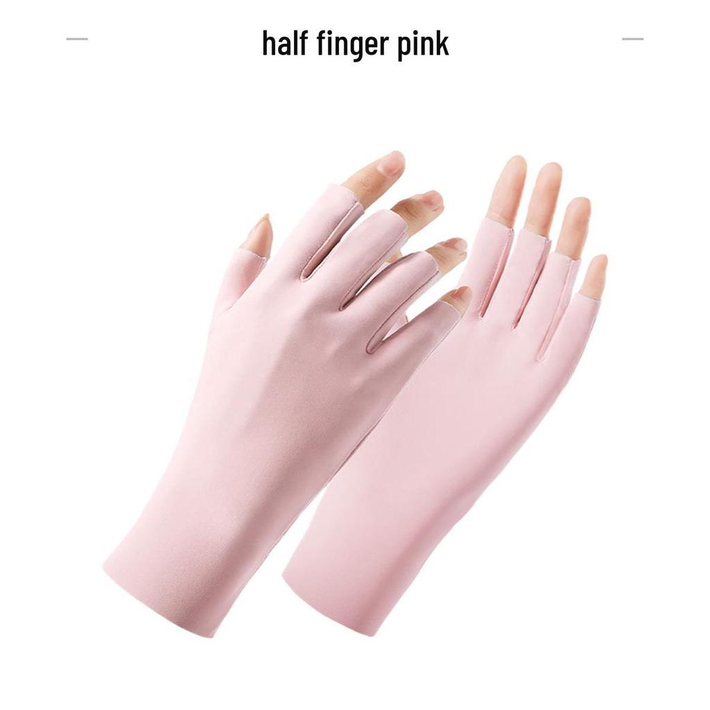 UV Protective Fingerless Manicure Gloves for Nail Curing