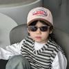 Children's Baseball Cap Ins Embroidered Letters Casual Splicing Contrast Color Boy's Personality Sun Protection Baseball Cap Outdoor Versatile