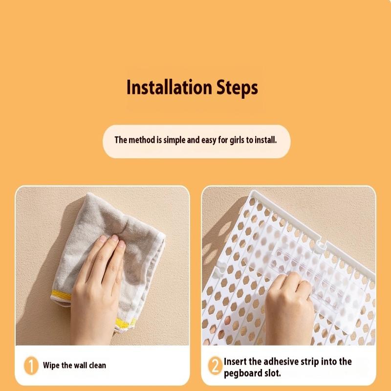 Hole Board Dormitory Wall Shelf Free Punching Adhesive Study Wall Mount Students Study Wall Mounted Storage Rack Home Decoration