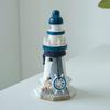Retro Lighthouse Ornament Handmade Rustic Wooden Lighthouse Statue Coastal Table Centerpiece for Ocean Theme Party Beach House Decor
