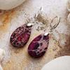 BLINGBAY Women's Vintage Purple Stone Drop Earrings Bohemian Teardrop Dangle Jewelry Gift for Party Wedding
