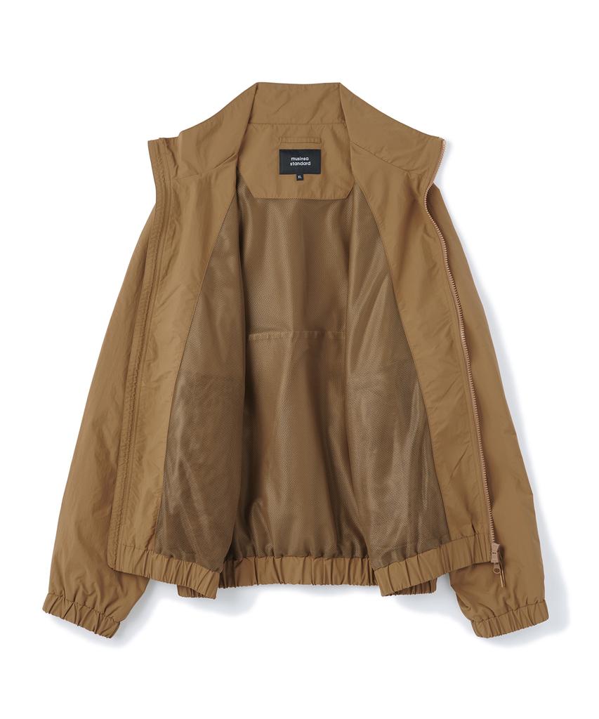 Musinsa Standard Oversized High-Neck Windbreaker Jacket [Light Brown]
