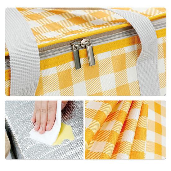 Picnic Bag Waterproof Insulated Cooler with Thick Aluminum Lining Wear-Resistant Oxford Cloth Mat Foldable Seating Pad for Outdoor Camping Beach