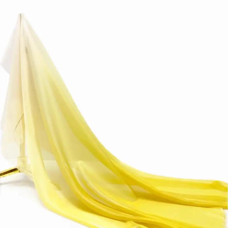 30D Szyfon Tencel Kolor Gradientowy Cienka Tkanina Ubrania Sceniczne Sukienki Koszule DIY Dekoracja Domu 100x150cm