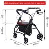 Rollator Walker with Seat & Basket for Elderly Mobility and Shopping