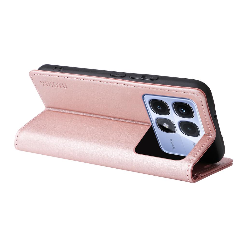 YIKATU YK-001 For Xiaomi Redmi K70 Ultra Case Stand Leather Phone Cover Strong Magnetic Closure
