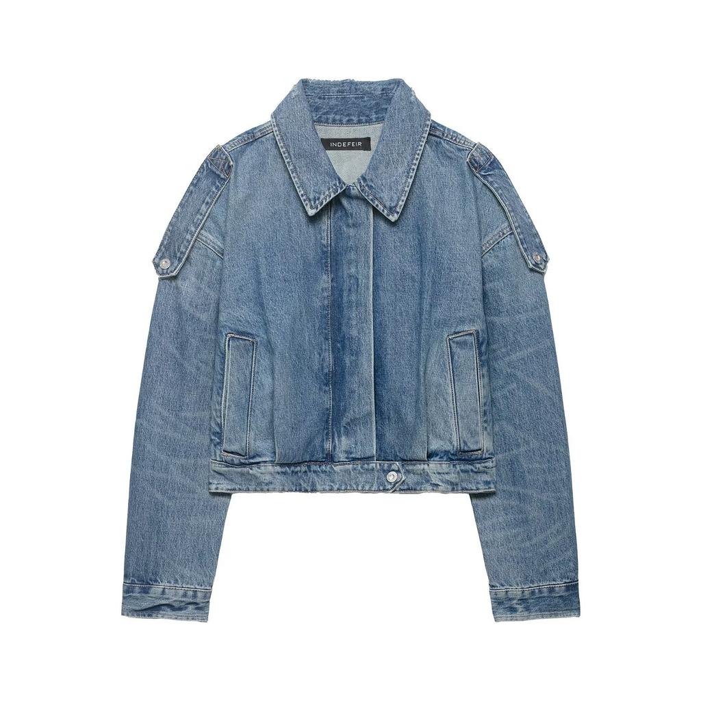 2026 spring new product European and American cross-border women's clothing street fashion loop with denim jacket w085 375562
