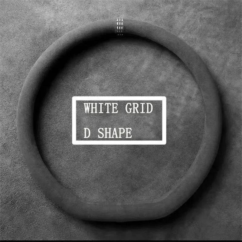 

Car Steering Wheel for All Seasons Auto Suede Steering Wheel Cover Non-slip Breathable Round D-shaped 37-38cm Auto Accessoires