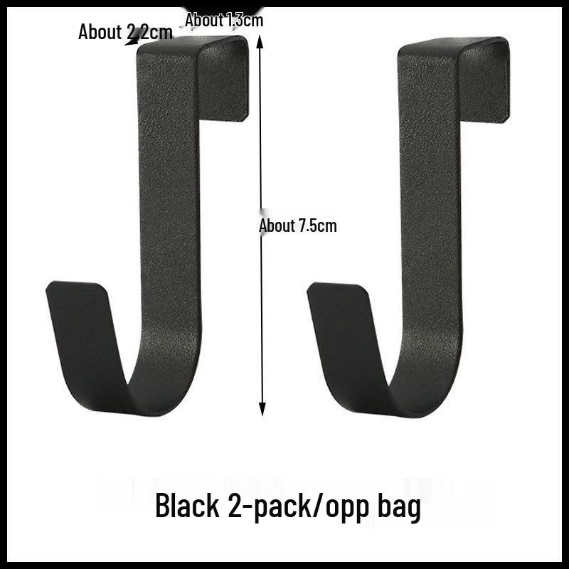 No-Drill Silent Wrought Iron Over-Door Clothes Hook & Storage Rack