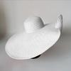 CM oversized brim braided hat women's spring and summer versatile beach hat vacation sun hat sun hat