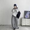 Women's Stand Collar Long Sleeve Zip Up Jacket Loose Fit Striped Embroidery Sweatshirt Baseball Outerwear
