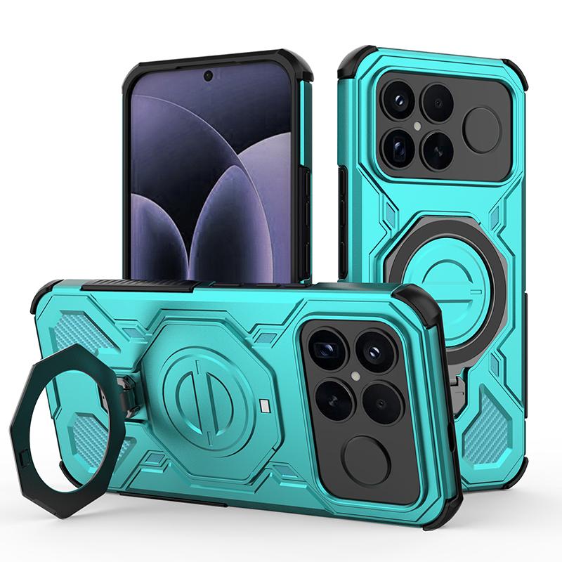 Military Grade Armor Shockproof Case For Xiaomi POCO M8 F7 K80 Pro Ultra For Redmi K90 Pro Max Magnetic Stand Holder Hard Cover