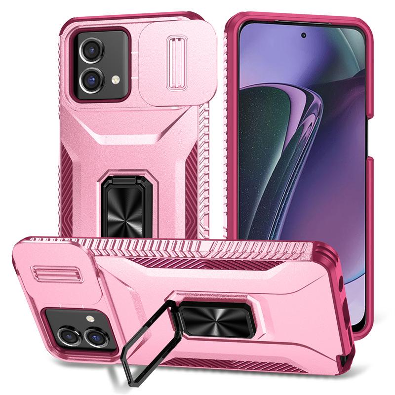 Motorola Moto Edge 2025 G5G Ring Pull-Push Window Phone Case, Compatible with G Pure and G Stylus.